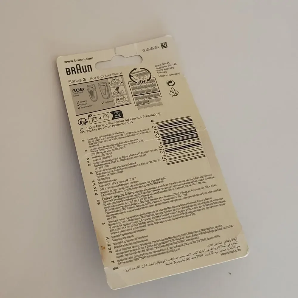 Braun 30B Foil and Cutter Series 3 7000/4000 Braun 7526 7505 7680 7570 New